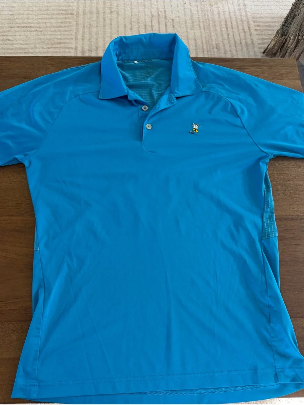 Winged foot club golf polo adidas blue large
